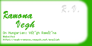 ramona vegh business card